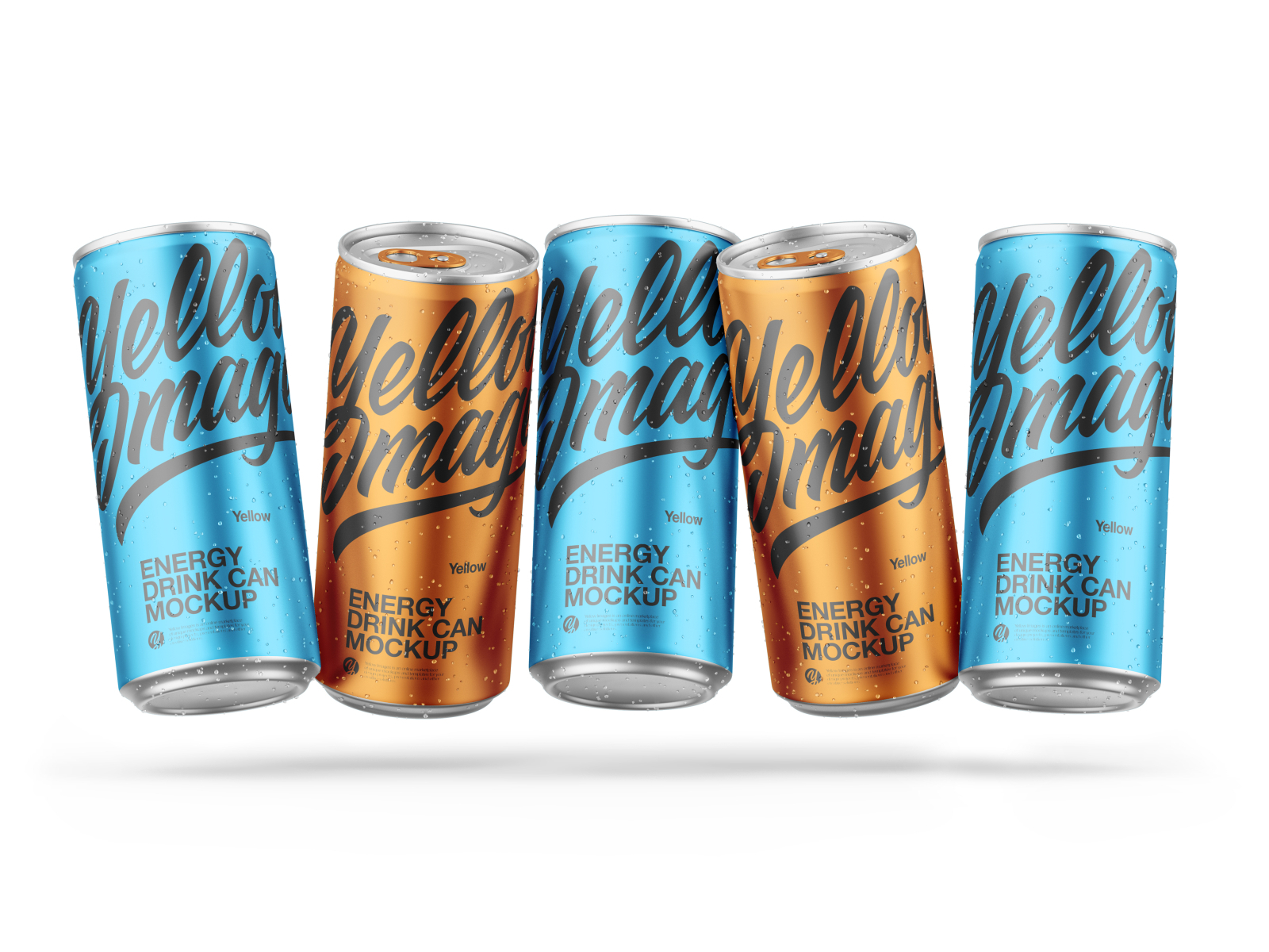 Download Five Matte Metallic Cans Mockup By Vadim On Dribbble