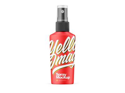 Matte Spray Bottle Mockup