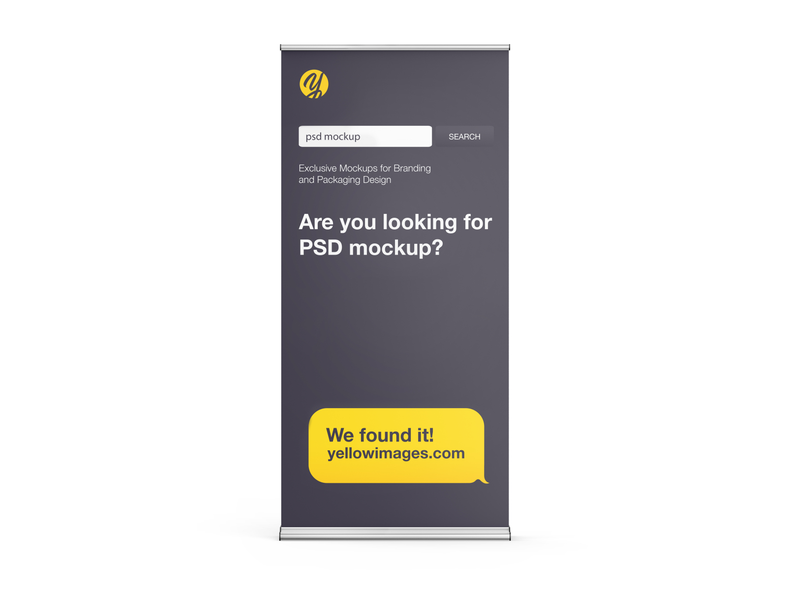 Download Metallic Roll Up Banner Mockup By Vadim On Dribbble Yellowimages Mockups