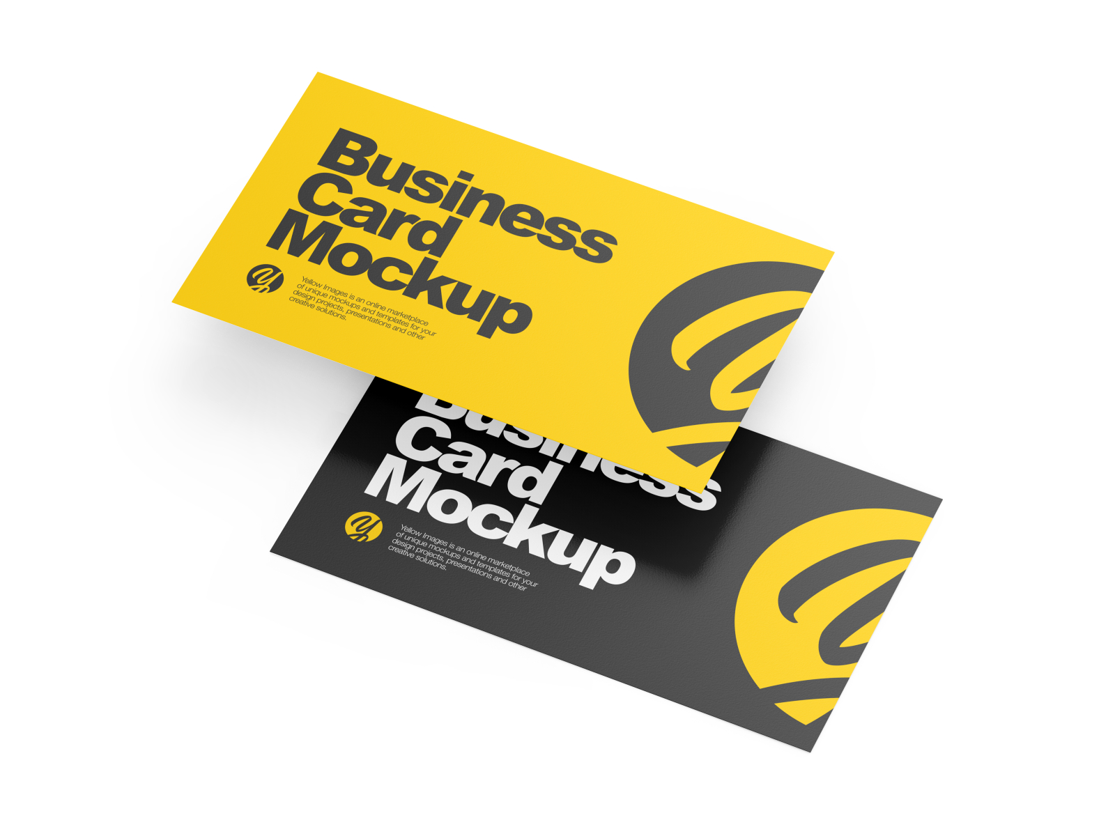 Download Free Two Paper Business Cards Mockup By Vadim On Dribbble PSD Mockup Template