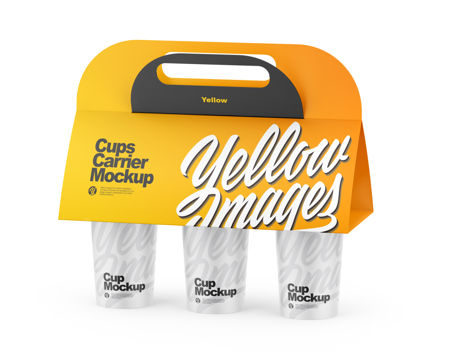 Download Carrier W Matte Cups Mockup By Vadim On Dribbble Yellowimages Mockups