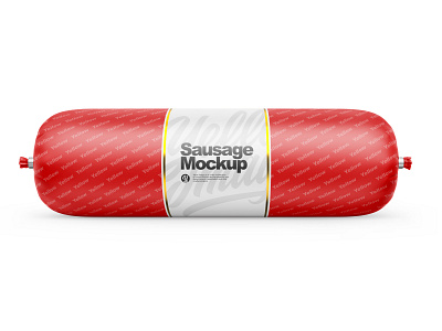 Matte Sausage Chub Mockup