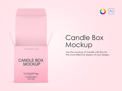 Candle W/ Box Mockup