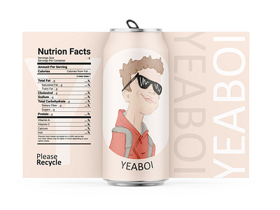 Aluminum Can W/ Matte Label Mockup