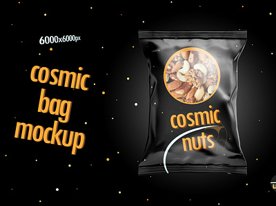 Bag Mockup bag bag mockup creative market design graphic mock up mockup nuts nuts bag nuts bag mockup product snack bag