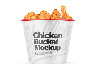 Chicken Bucket Mockup brand branding bucket bucket mockup chicken chicken wings chickens design fastfood food kfs logo mockups wings