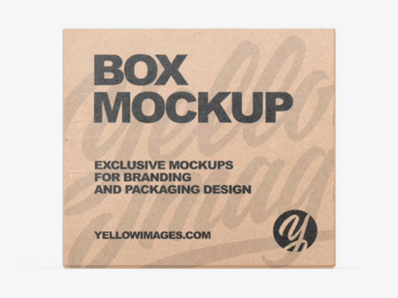Download Free Kraft Box Mockup By Vadim On Dribbble PSD Mockup Template