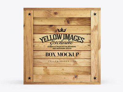 Wooden Box Mockup