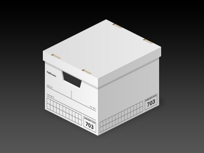 BANKERS BOX icon illustrator