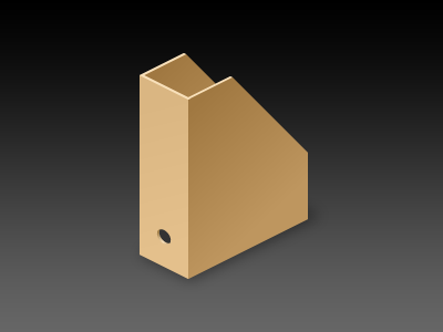 MUJI Cardboard Stand File Box icon illustrator