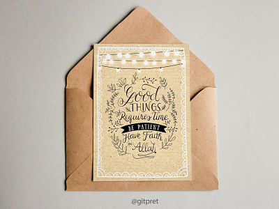 Stationery project - Postcard design handlettering illustration stationary stationery typography