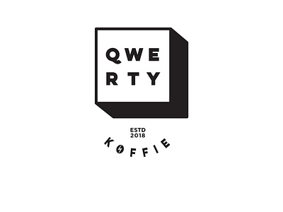 Qwerty logo branding caffe logo coffeelogo coldbrew logo design flat logo minimal oldschool oldschool logo retro logo type typography vector