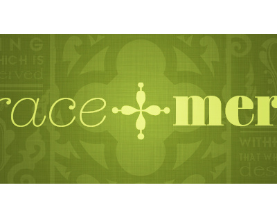 Ace and Mer... or Grace and Mercy christ cross grace green jesus mercy typography