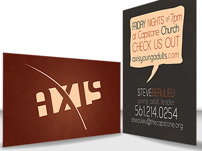 Young Adult Biz Cards adult axis business cards church jesus me young