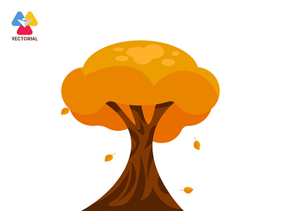 Autumn tree vector adobe illustrator adobe illustrator cc autumn color autumn tree design flat flat design flatdesign icon illustration illustrator logo tree tutorial vector vectorial