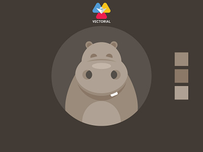 Hippopotamus design flat flat design flatdesign icon illustration illustrator logo tutorial vector vectorial