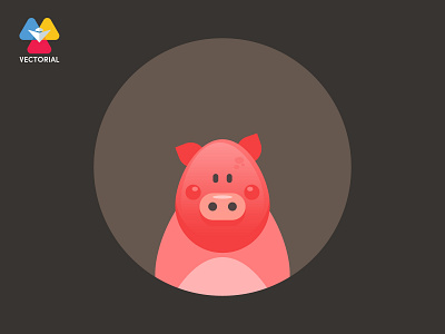 Pig vector design flat flat design flatdesign icon illustration illustrator logo tutorial vector vectorial