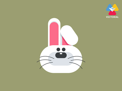 Rabbit Vector design flat flat design flatdesign icon illustration illustrator logo tutorial vector vectorial