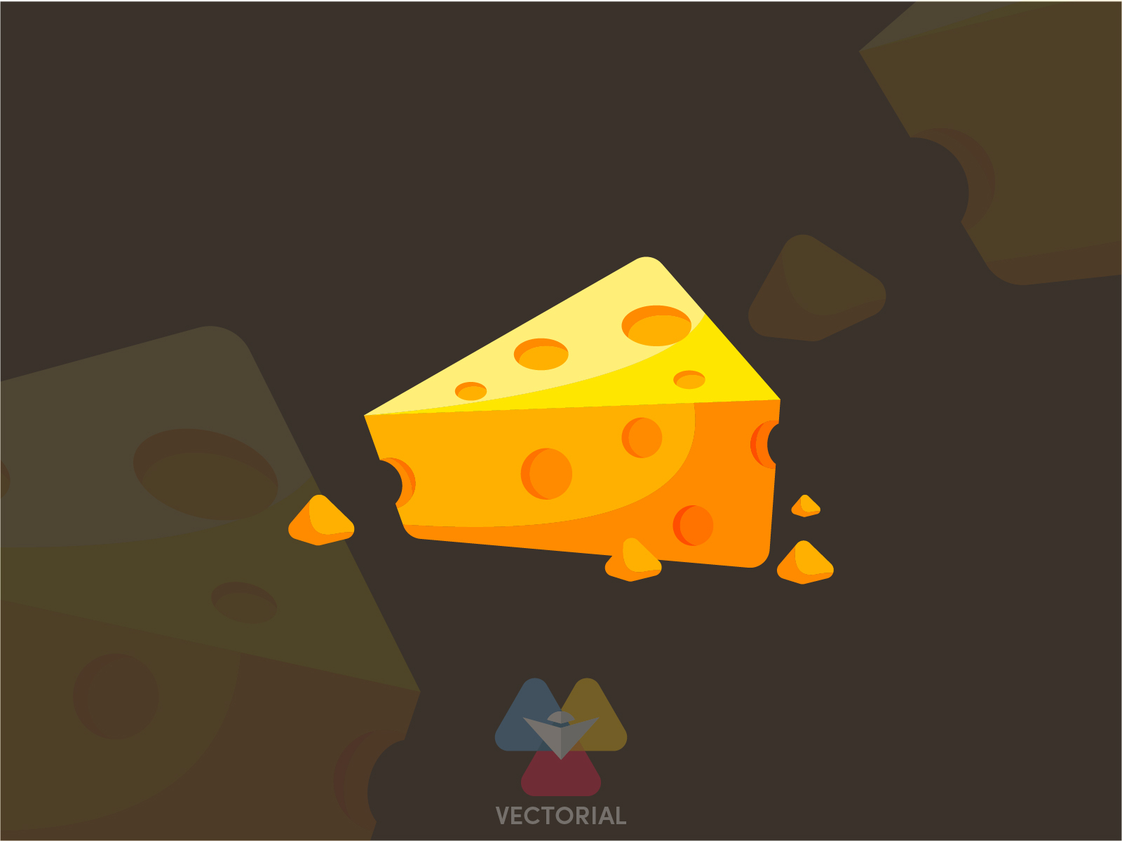 Cheese vector by Vectorial on Dribbble