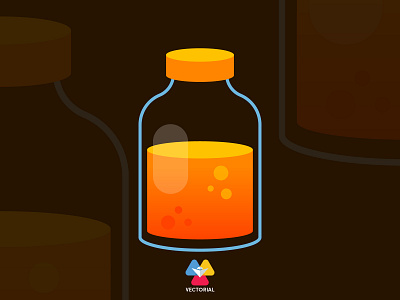 Orange bottle adobe illustrator design flat flat design flatdesign icon illustration illustrator logo tutorial vector