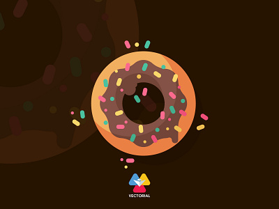 Donut design flat flat design flatdesign icon illustration illustrator logo tutorial vector vectorial