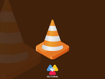 Traffic cone adobe illustrator design flat flat design flatdesign icon illustration illustrator logo tutorial vector vectorial