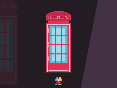 Callbox - London telephone booth design flat flat design flatdesign icon illustration illustrator logo tutorial vector vectorial