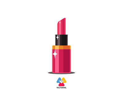 Lipstick vector design flat flat design flatdesign icon illustration illustrator logo tutorial vector vectorial