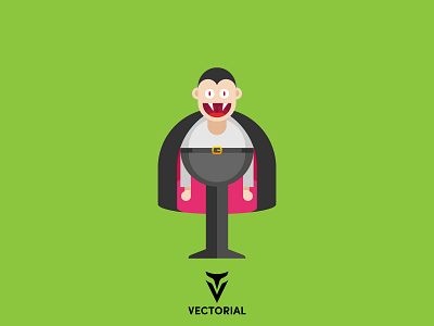 Flat design Dracula