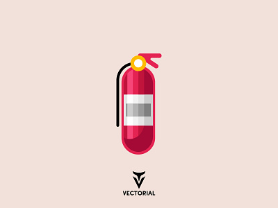 Fire extinguisher design fire fire extinguisher fireart flat flat design flatdesign icon illustration illustrator logo tutorial vector