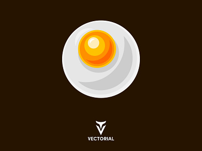 Fried egg adobe branding design egg faridhuseynli flat flat design flatdesign fried egg illustration illustrator tutorial vector