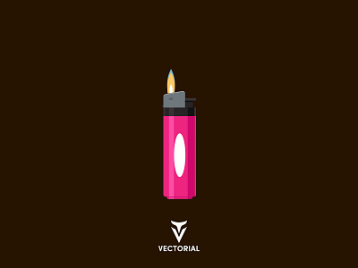 Lighter design flat flat design flatdesign icon illustration illustrator lighter icon lighter vector logo tutorial vector