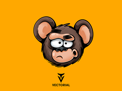 Monkey design flat flat design flatdesign icon illustration illustrator logo monkey tutorial vector vectorial