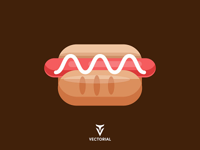 Hot Dog adobe illustrator design flat flat design flatdesign hot dog hot dog icon hot dog vector icon illustration illustrator logo tutorial vector vectorial