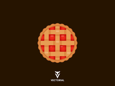 Apple Pie apple pie design flat flat design flatdesign illustration illustrator logo pie tutorial vector