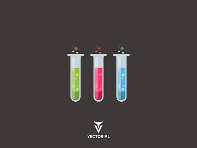 Laboratory test tubes design flat flat design flatdesign icon illustration illustrator lab lab test tubes laboratory logo test test tubes tutorial vector