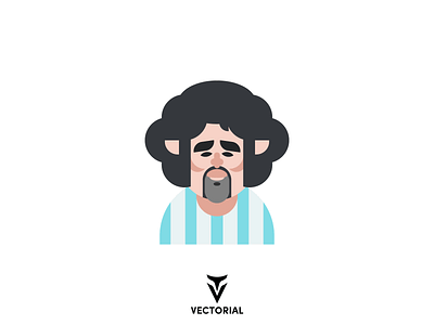 Diego Maradona vector design diego maradona flat flat design flatdesign icon illustration illustrator logo maradona tutorial vector