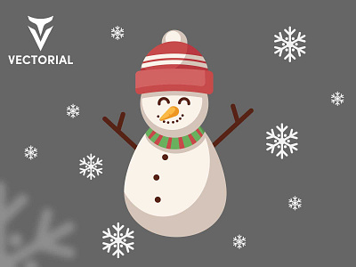 Snowman christmas design flat flat design flatdesign illustration illustrator logo snow snowman tutorial vector winter