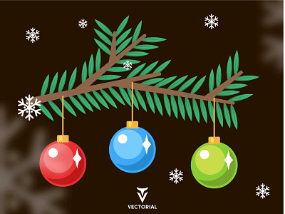 Christmas tree branch branch christmas christmas tree design flat flat design flatdesign illustration illustrator logo tutorial vector