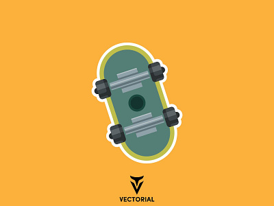 Skateboard design flat flat design flatdesign icon illustration illustrator logo skateboard skateboarding skateboards tutorial vector