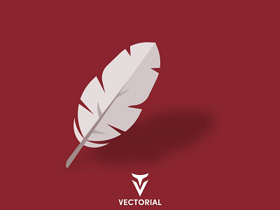 Feather adobe illustrator design feather flat flat design flatdesign icon illustration illustrator logo tutorial vector