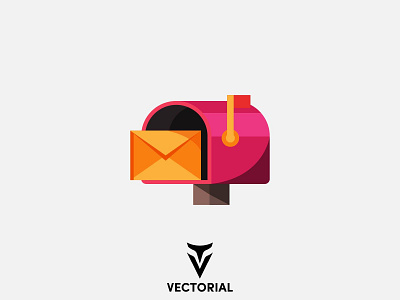 Mailbox vector design flat flat design flatdesign illustration illustrator letter logo mailbox tutorial vector