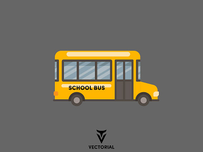 School Bus bus design flat flat design flatdesign icon illustration illustrator logo school school bus tutorial vector