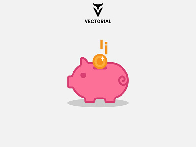 Piggy Bank bank design flat flat design flatdesign icon illustration illustrator logo piggy piggybank tutorial vector