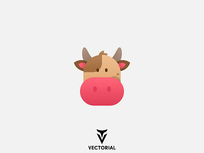 Cow cow design flat flat design flatdesign icon illustration illustrator logo tutorial vector vectorial