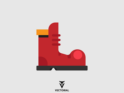 Red boot boot design flat flat design flatdesign icon illustration illustrator tutorial vector vectorial