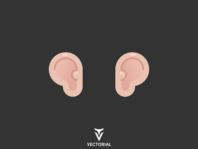 Ears design ears flat flat design flatdesign icon illustration illustrator logo tutorial vector vectorial