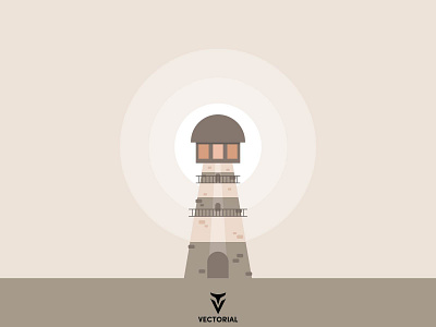 Lighthouse design faridhuseynli flat flat design flatdesign icon illustration illustrator lighthouse logo tutorial vector