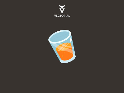 Orange glass branding design flat flat design flatdesign glass illustration illustrator logo orange orange glass ui vector