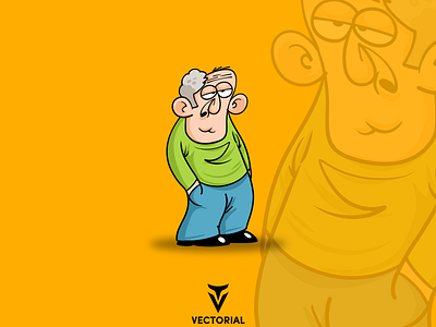 Character cartoon cartoon character character design flat flat design flatdesign illustration illustrator oldman character